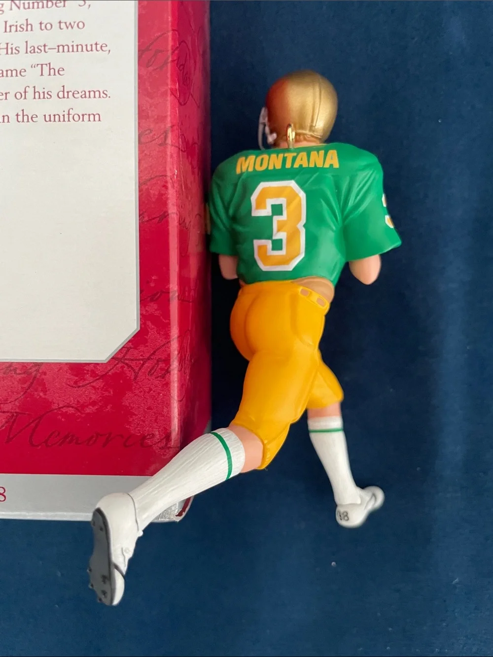 Hallmark Keepsake Ornament Joe Montana #3 Notre Dame